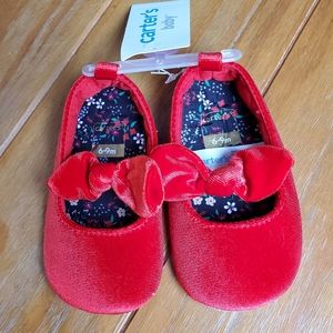 👶5/$15 NWT Red Velvet Shoes 6-9 months